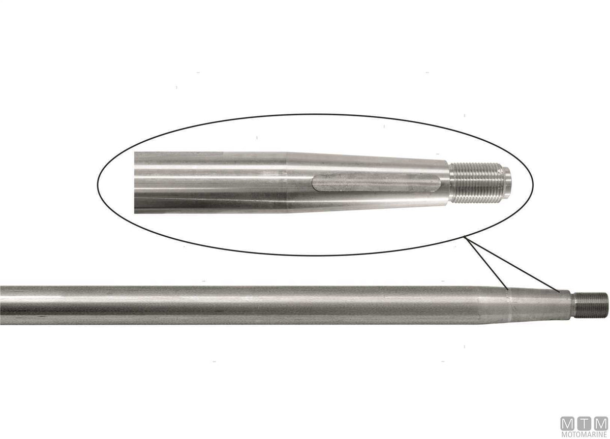 Duplex stainless steel propeller shaft Ø25 mm L120 cm - original photo Motomarine Srl