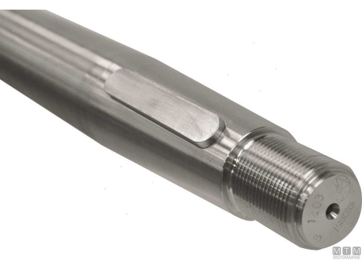 Duplex stainless steel propeller shaft Ø40 mm L250 cm - original photo Motomarine Srl
