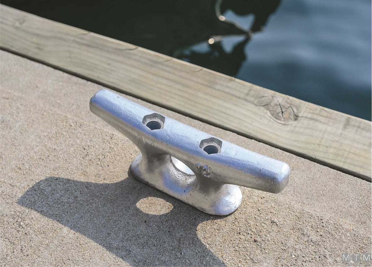Dock cleat L380 mm hot-dip galvanized steel - original photo Motomarine Srl