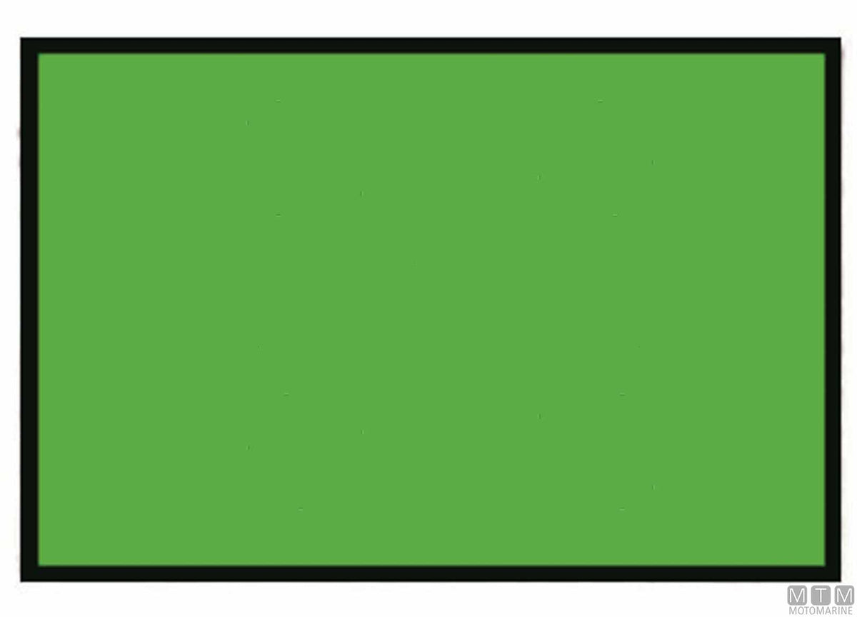 Green signal flag 40x60 cm - original photo Motomarine Srl