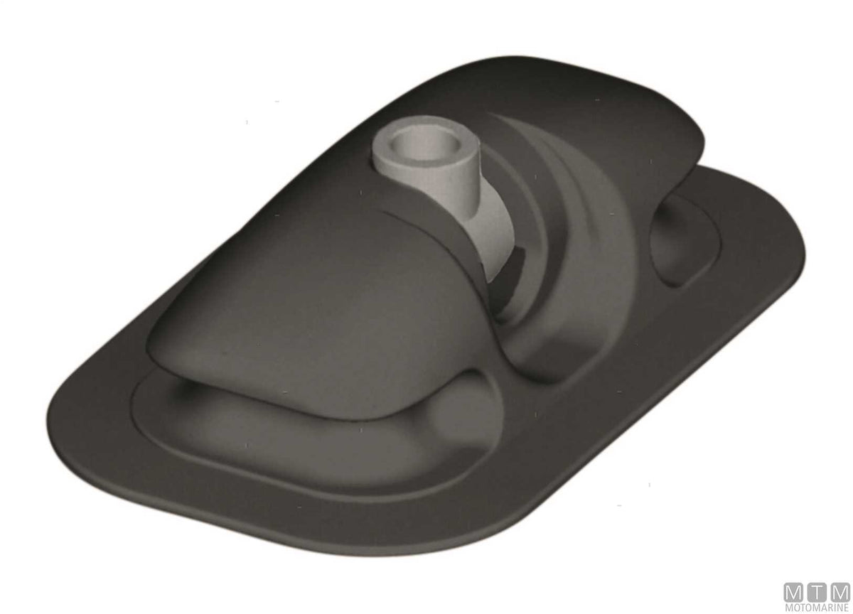 Rubber foldable oarlock pin plate, grey - original photo Motomarine Srl
