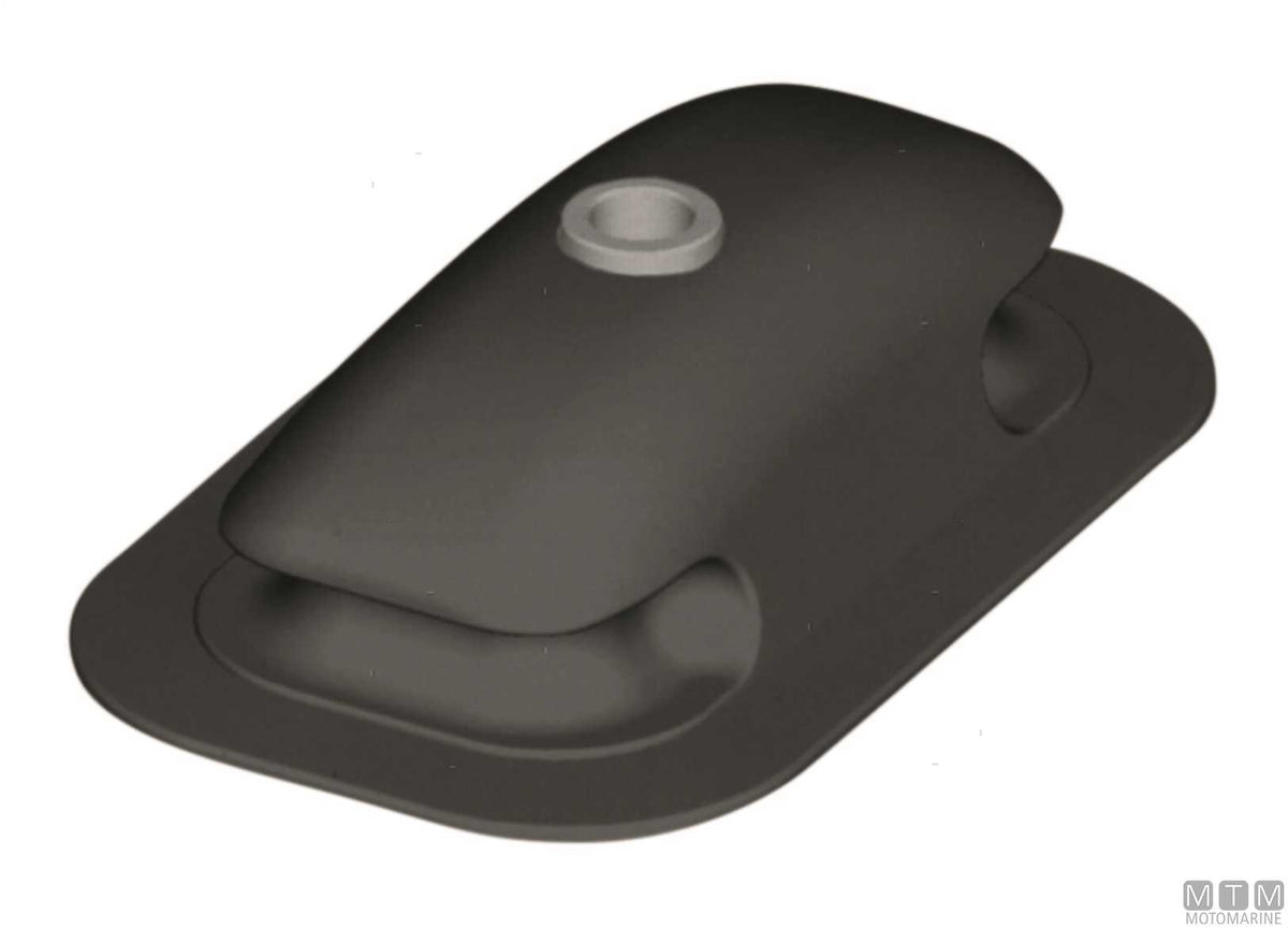 Rubber oarlock pin plate, grey - original photo Motomarine Srl