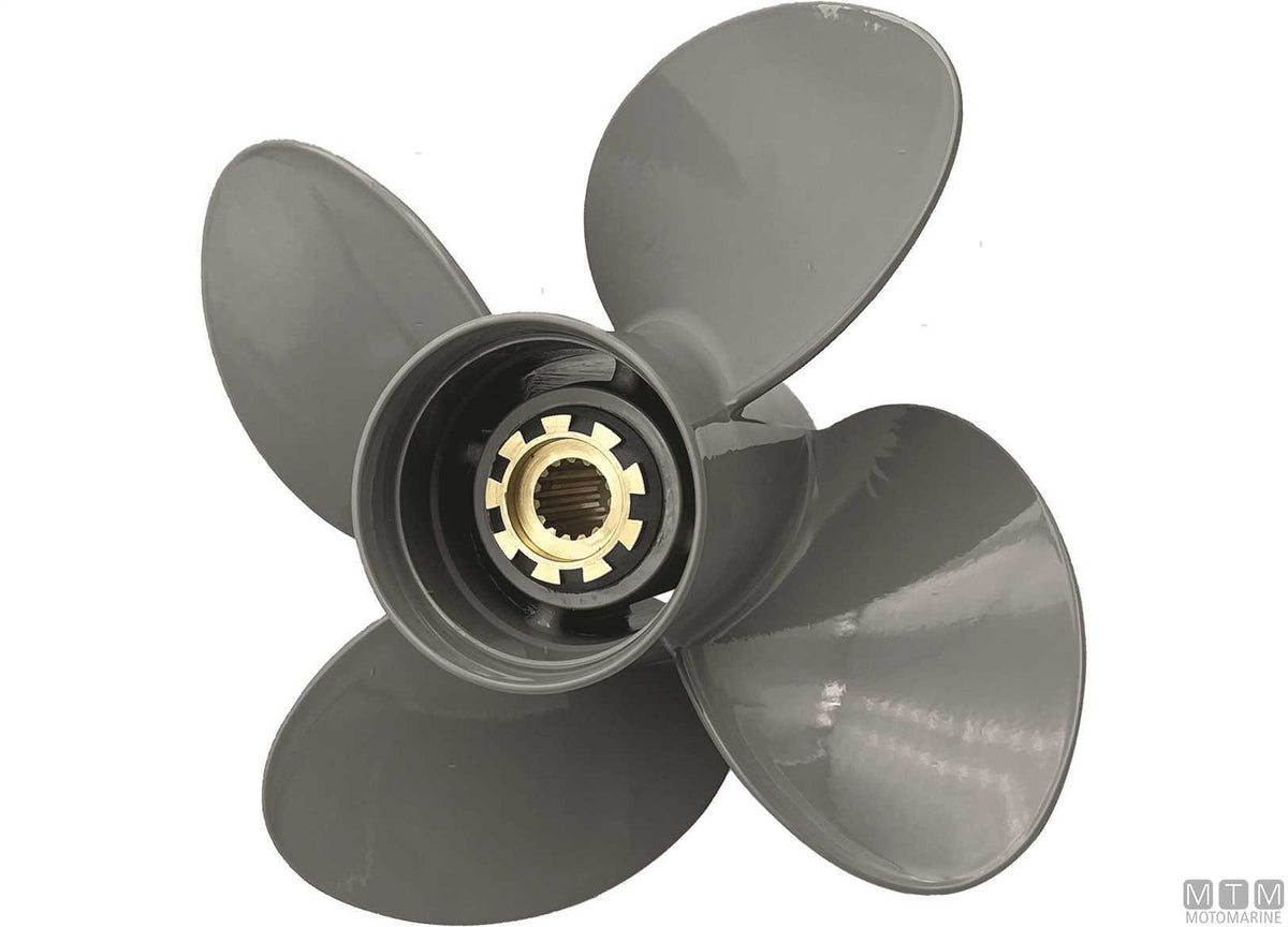 Alice propeller for Honda 3 blades aluminium 13 3/4x15 - original photo Motomarine Srl