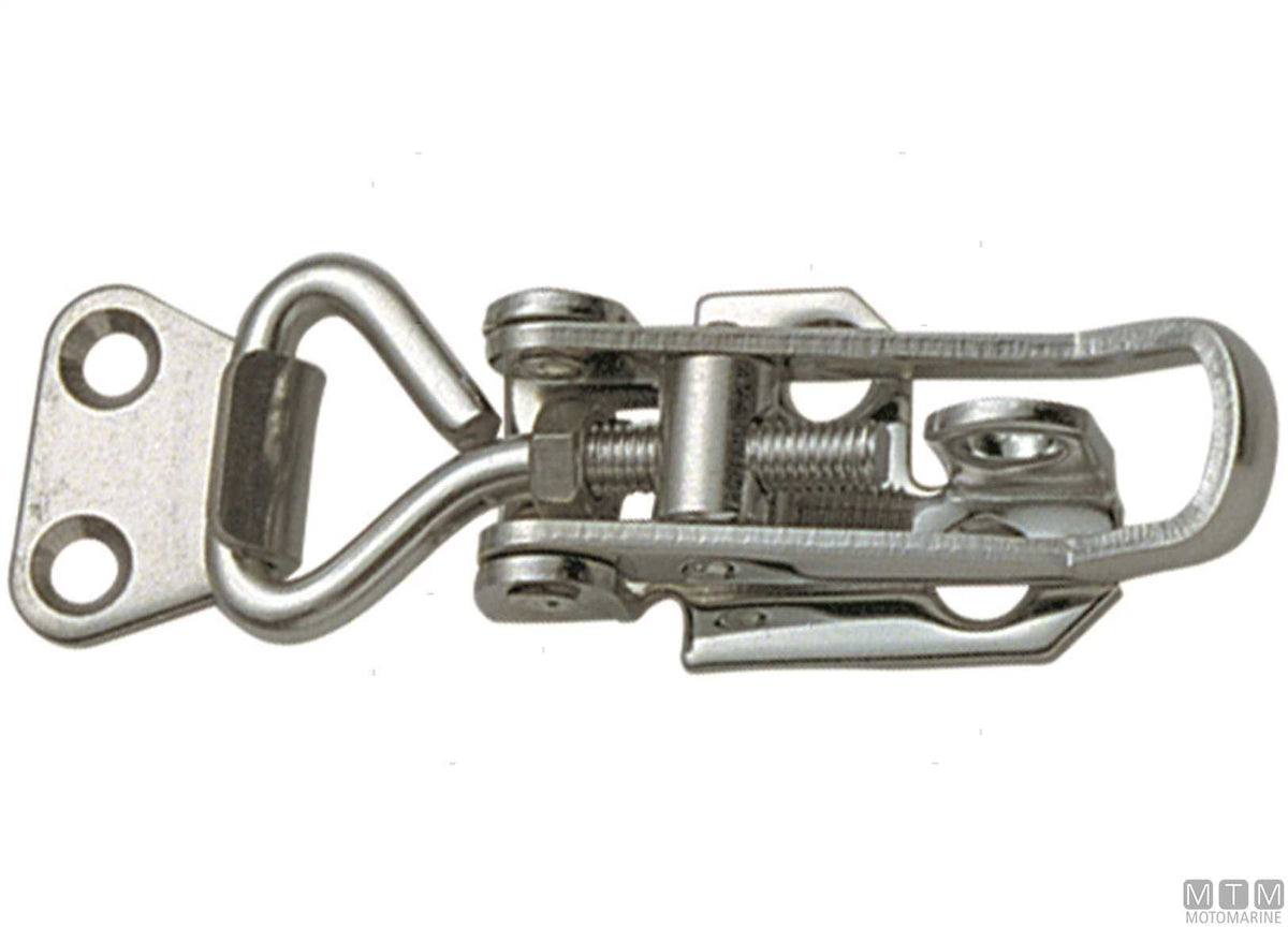 Adjustable lever latch 115-125 mm with padlock hole stainless steel - original photo Motomarine Srl