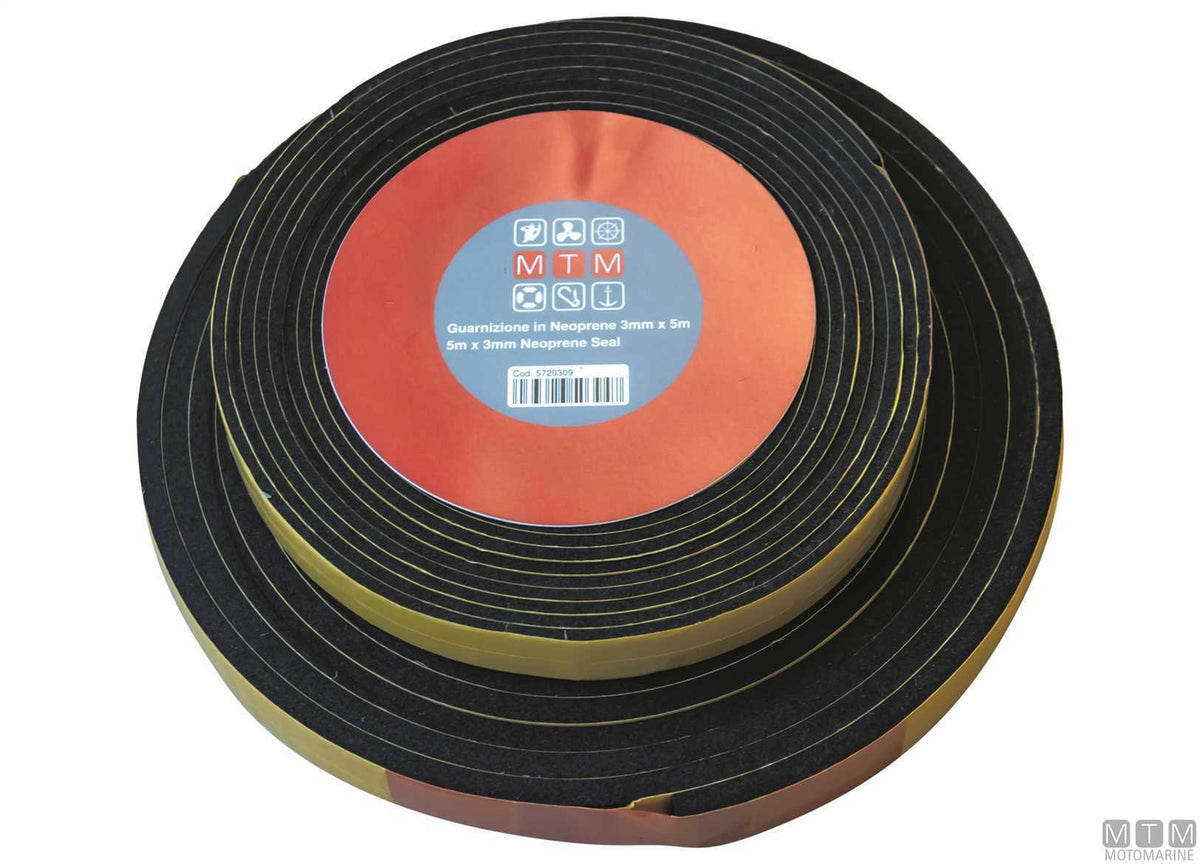 Neoprene gasket 19x3 mm L5 m - original photo Motomarine Srl