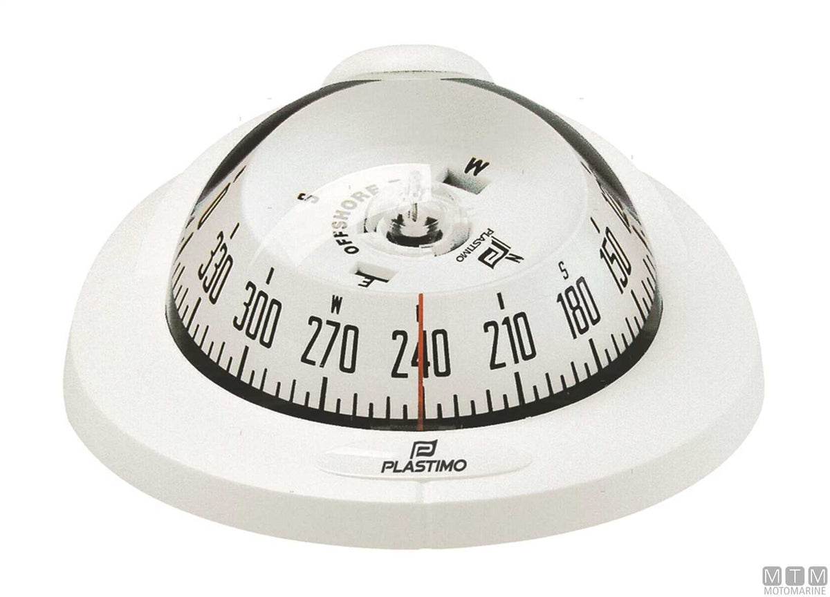 Plastimo Offshore 75 compass, white - original photo Motomarine Srl