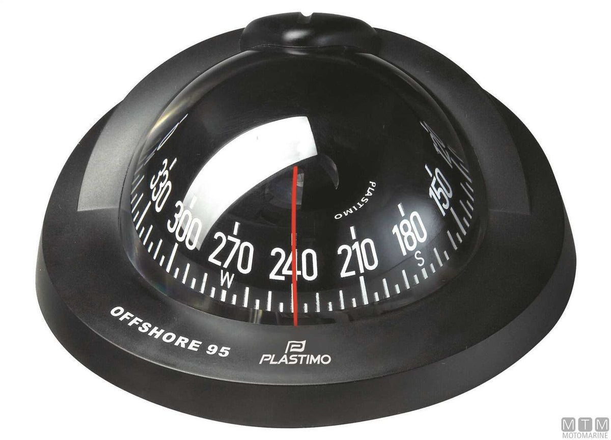 Plastimo Offshore 95 compass, black - original photo Motomarine Srl