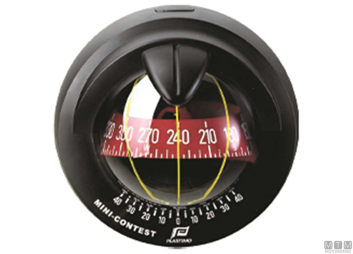 Plastimo Mini Contest vertical compass, black - original photo Motomarine Srl