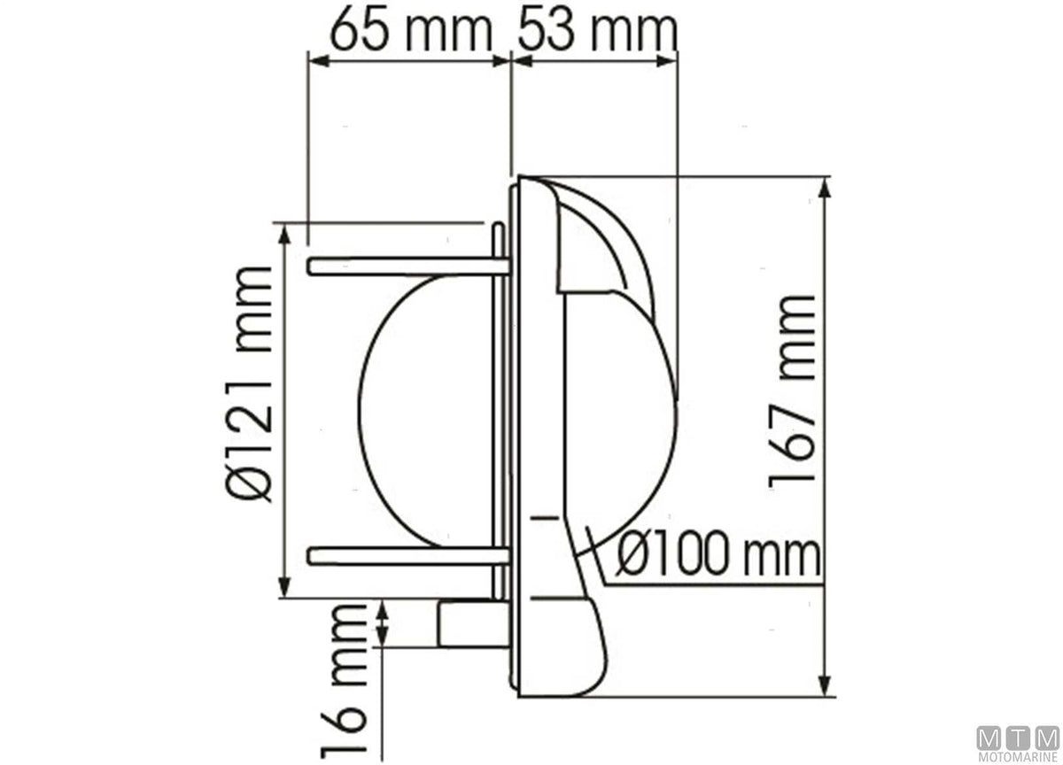 Plastimo Contest 101 vertical compass, black - original photo Motomarine Srl