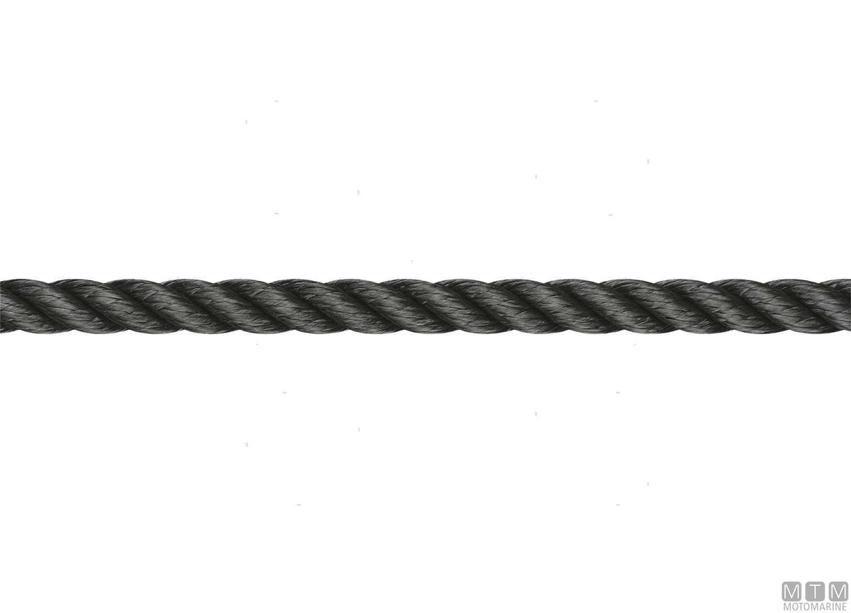Liros black 3-strand polyester mooring line Ø14 mm 150 m - original photo Motomarine Srl