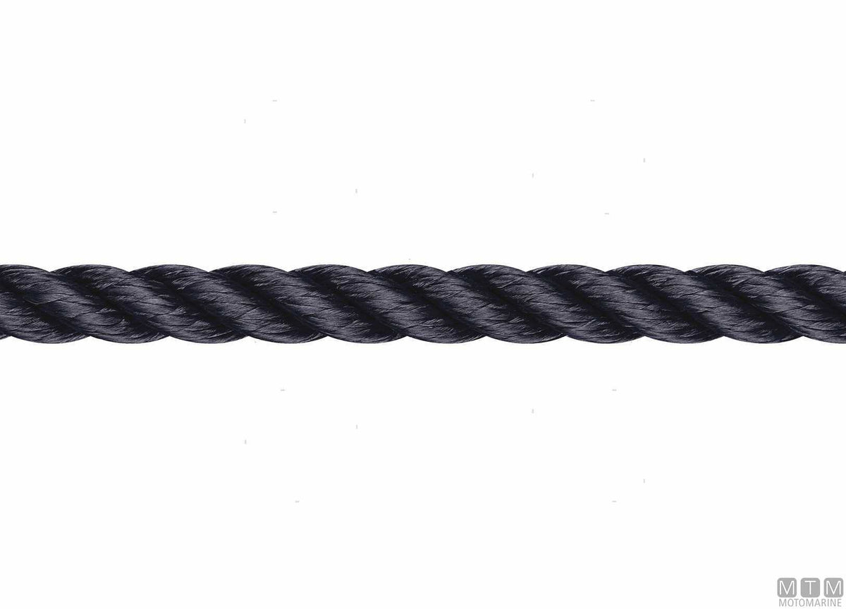 LIROS 3-strand mooring rope navy blue polyamide Ø22 mm 100 m - original photo Motomarine Srl