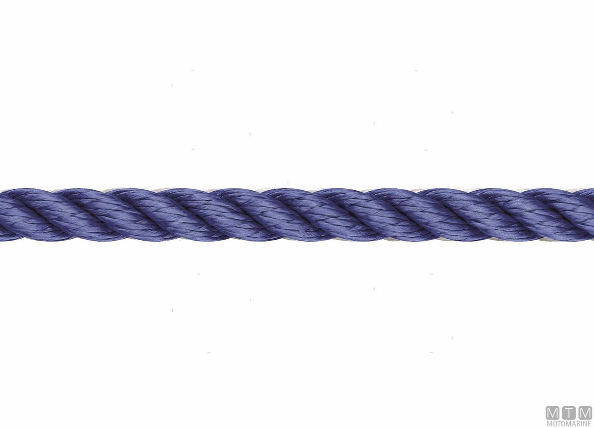 LIROS Lirolen floating 3-strand mooring rope blue polypropylene Ø10 mm 200 m - original photo Motomarine Srl