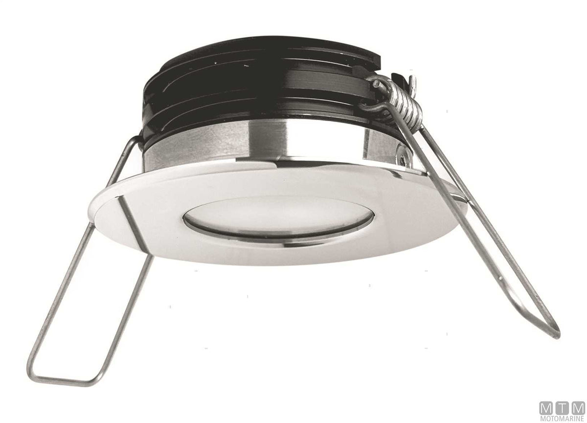 Warm light LED spotlight Astel Intensa stainless steel Ø58 mm - original photo Motomarine Srl