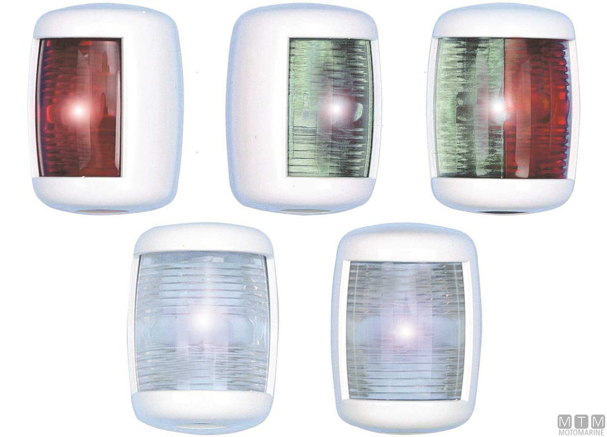 Combined red/green navigation light LED Mini white 43x61 mm - original photo Motomarine Srl
