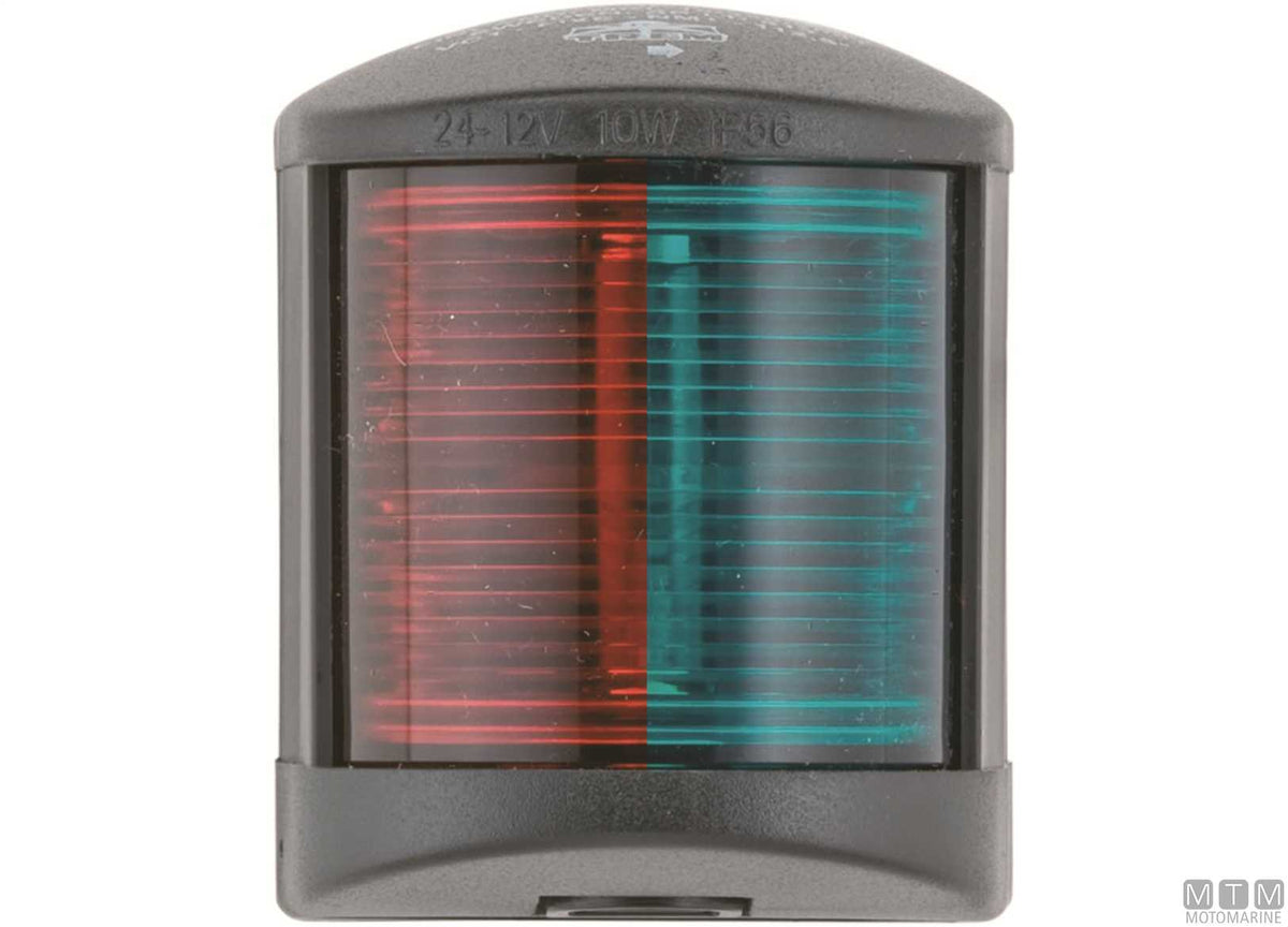 LED combined navigation light, red/green, Midi, black, 58x74 mm - original photo Motomarine Srl
