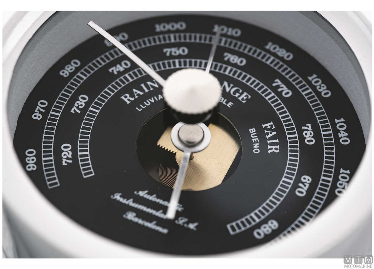 A-Nautic Minor hygrometer 72 mm black dial chrome-plated brass - original photo Motomarine Srl