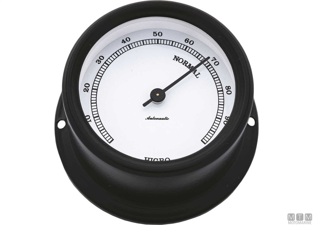 A-Nautic Minor thermometer 72 mm black aluminium - original photo Motomarine Srl
