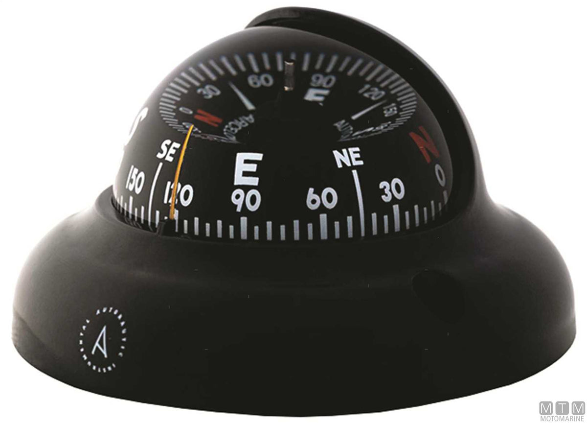 A-Nautic C3 bulkhead compass, white, 65 mm rose - original photo Motomarine Srl