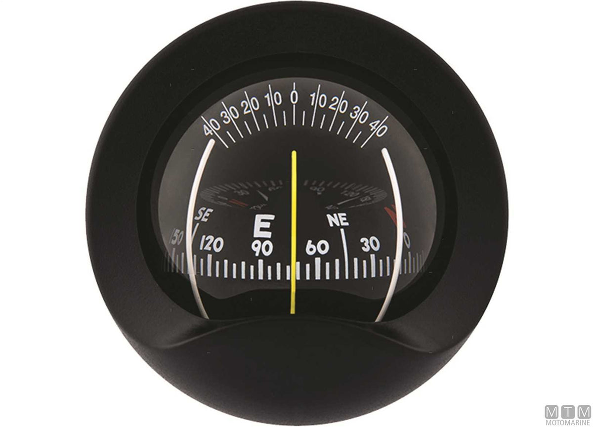 A-Nautic C9 bulkhead compass, black, Ø85 mm rose - original photo Motomarine Srl