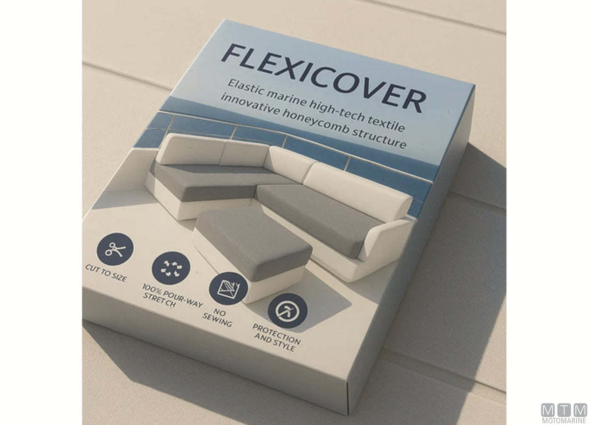Flexicover elastic cover 5 m grey - original photo Motomarine Srl