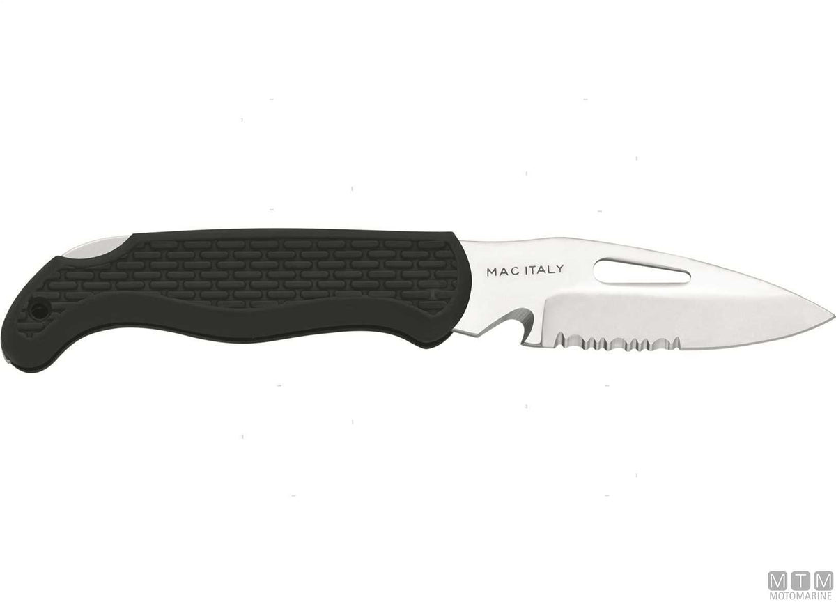 MAC JACK A87B-N black folding knife, 8.5 cm blade - original photo Motomarine Srl