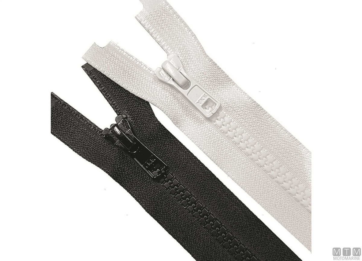 YKK zip fastener 100 cm white - original photo Motomarine Srl
