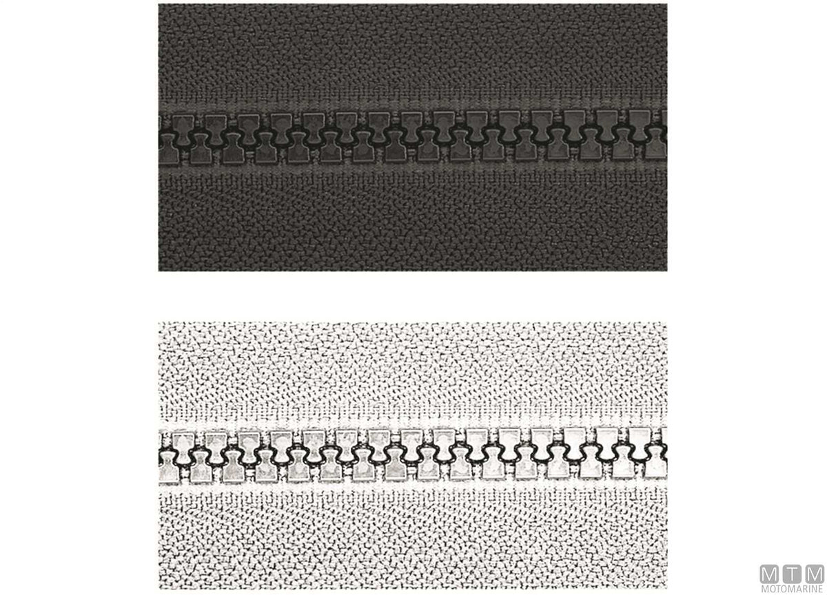 YKK zip fastener 200 cm white - original photo Motomarine Srl
