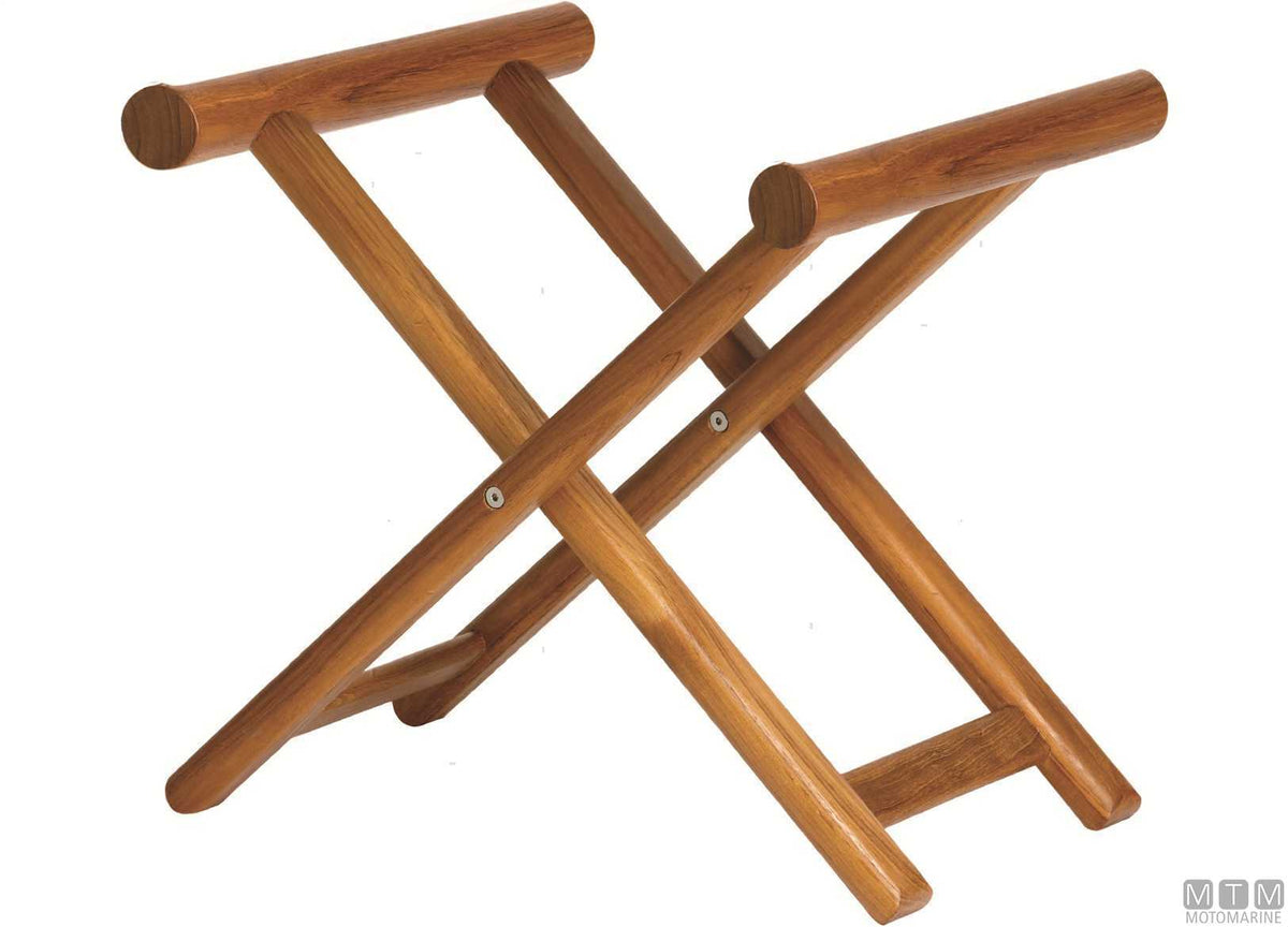 MB teak stool without fabric - original photo Motomarine Srl