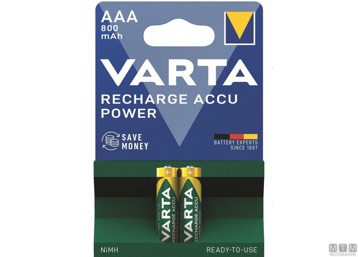 Varta AAA Rechargeable Accu Power Batteries, Pack of 2 - original photo Motomarine Srl