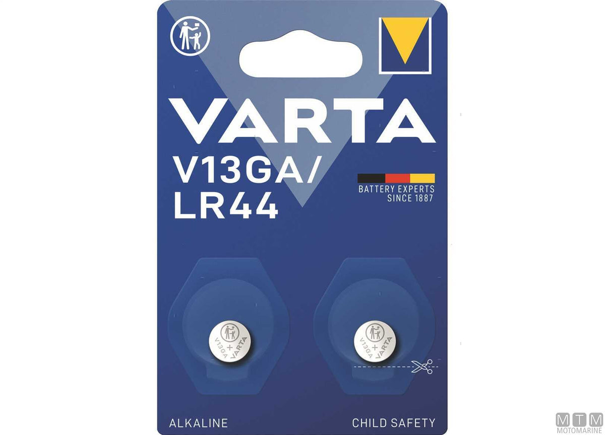 Varta V13GA LR44 Alkaline Battery - original photo Motomarine Srl