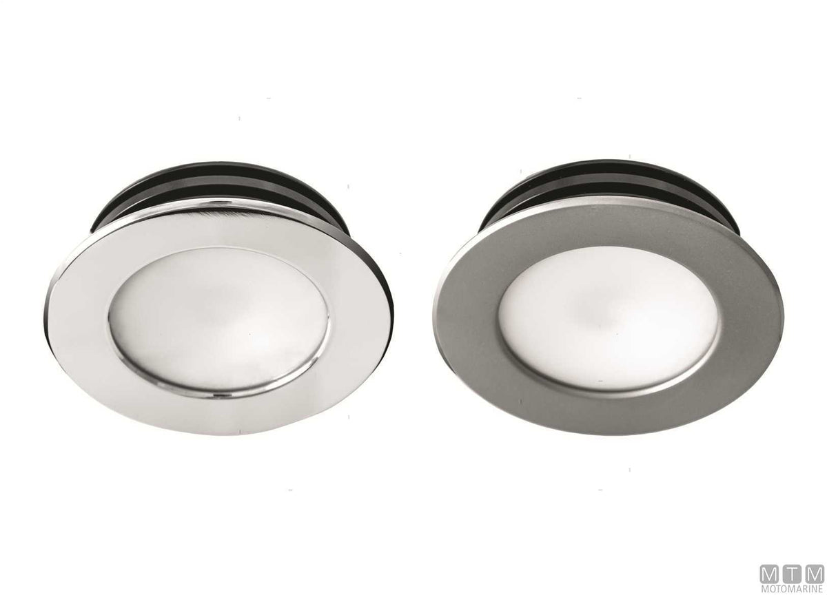 Natural light LED spotlight Astel Intensa satin stainless steel Ø58 mm - original photo Motomarine Srl