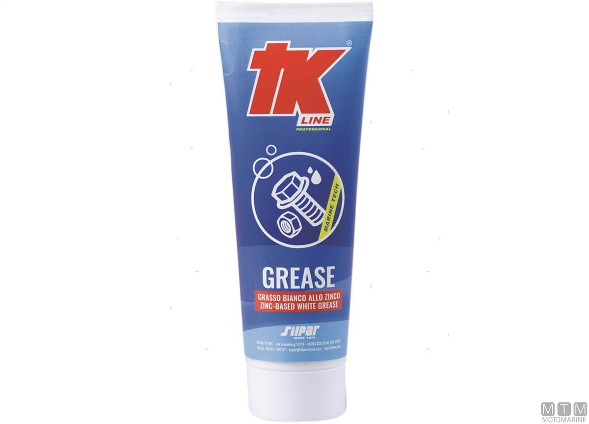 TK white zinc grease bucket 5 l - original photo Motomarine Srl