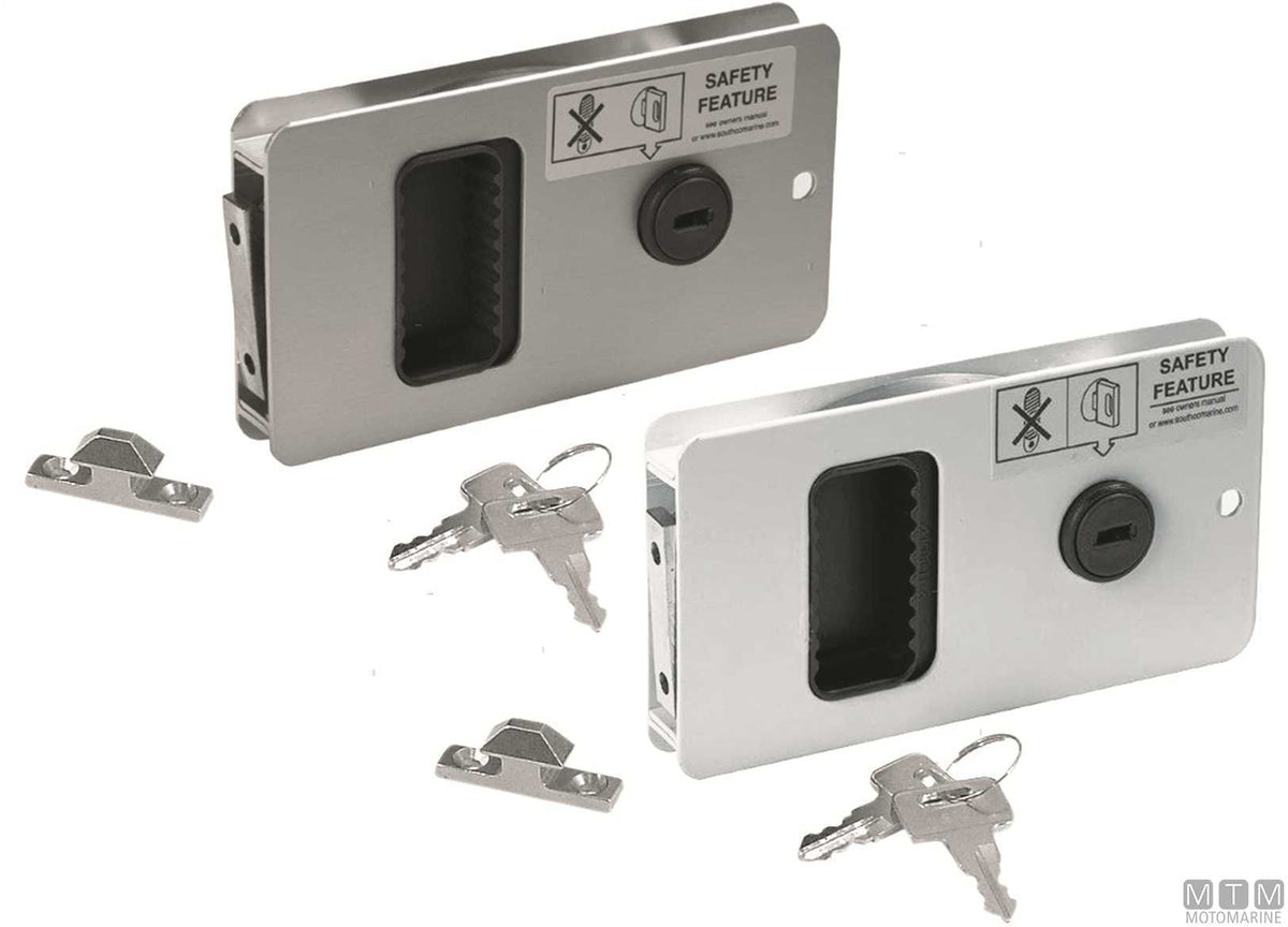 Mobella Flush-Entry satin flush lock, for sliding doors - original photo Motomarine Srl