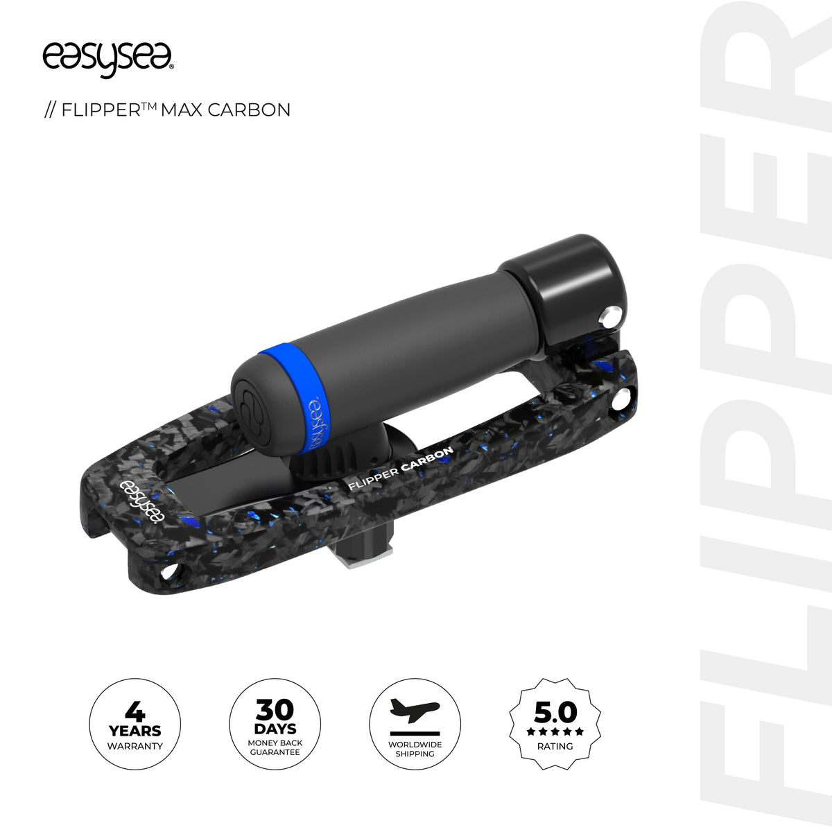 Flipper Max Carbon foldable winch handle by easysea, main product view