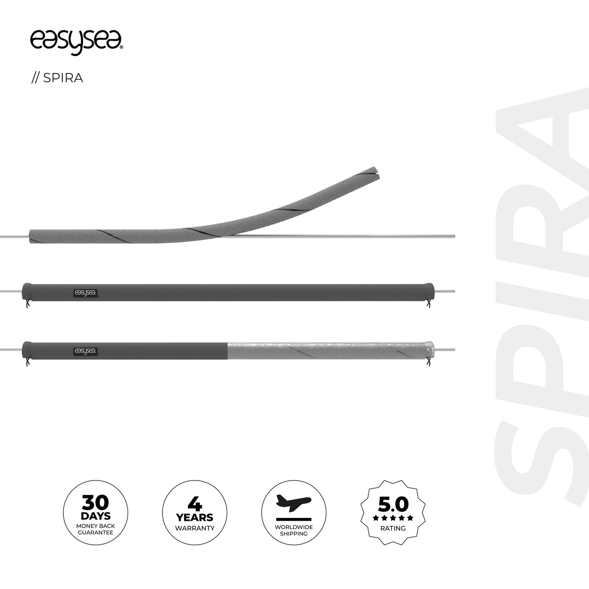 Spira twistable guardrail cover by easysea, main product view