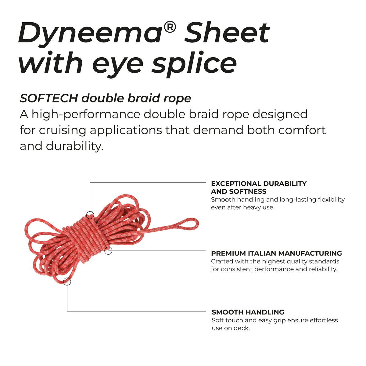 Polyester Sheet With Eye Splice — installed onboard