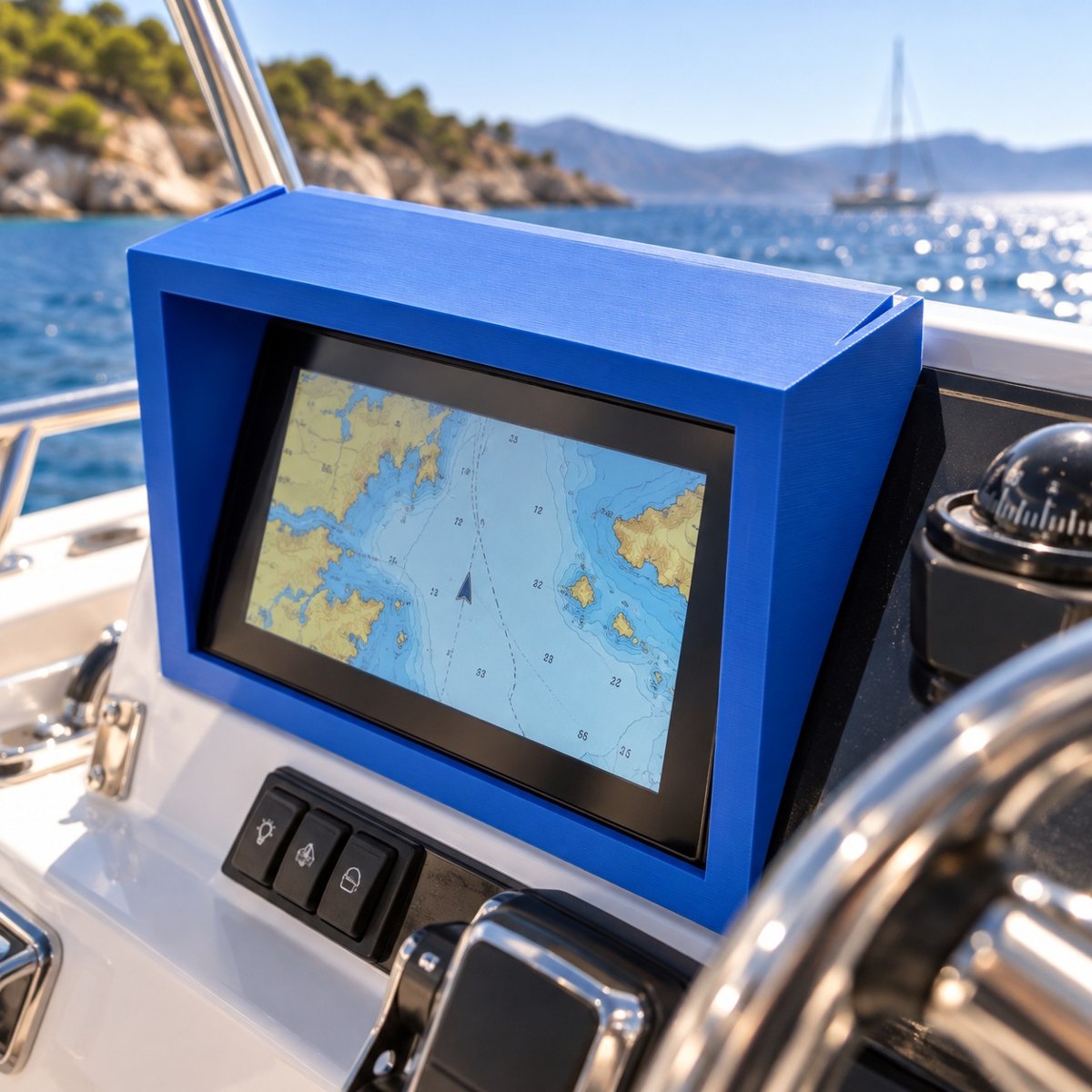Chartplotter sun hood