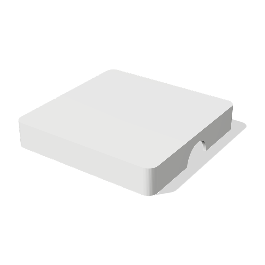 Square instrument cover 3D render