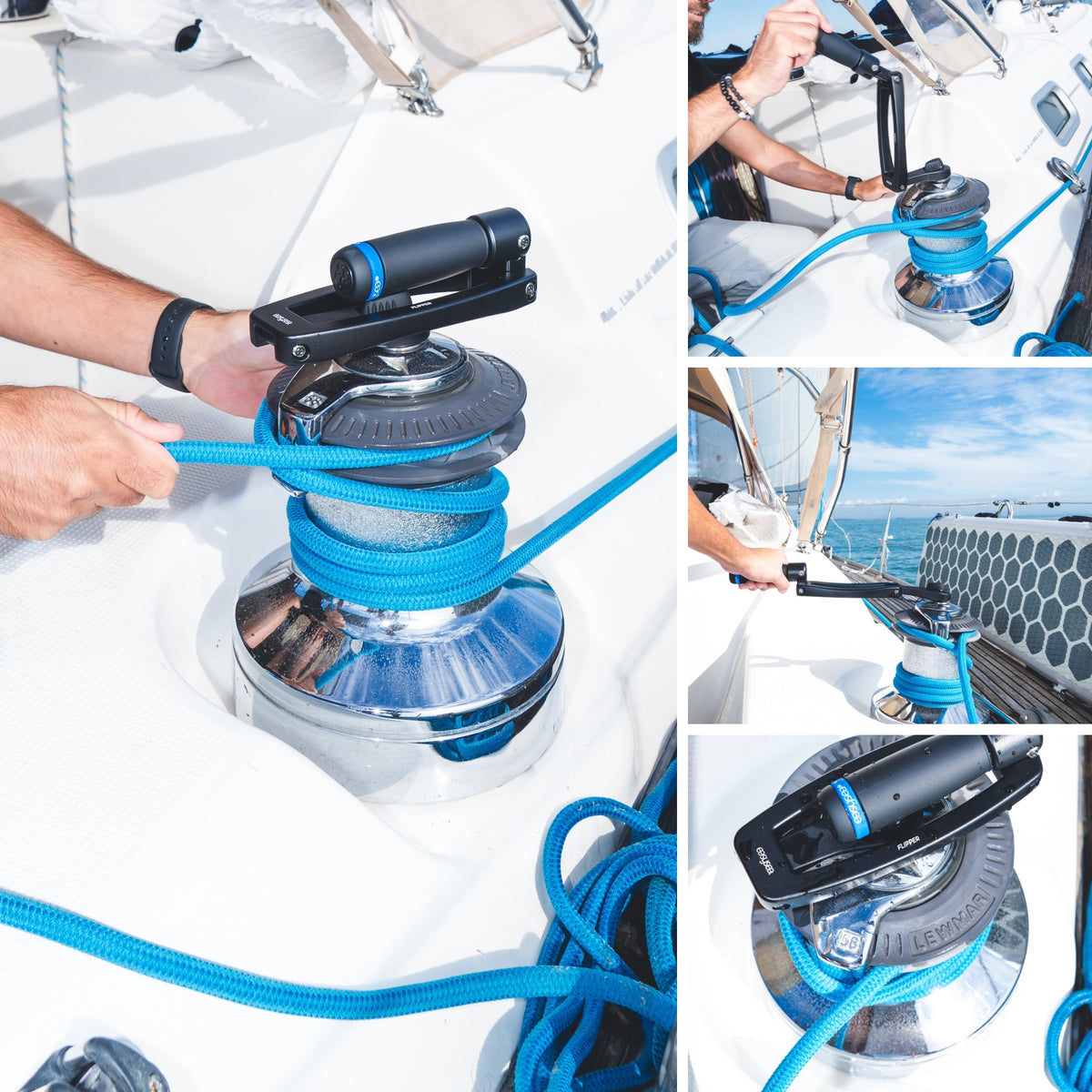Flipper™ - Max Foldable Winch Handle - collage in uso