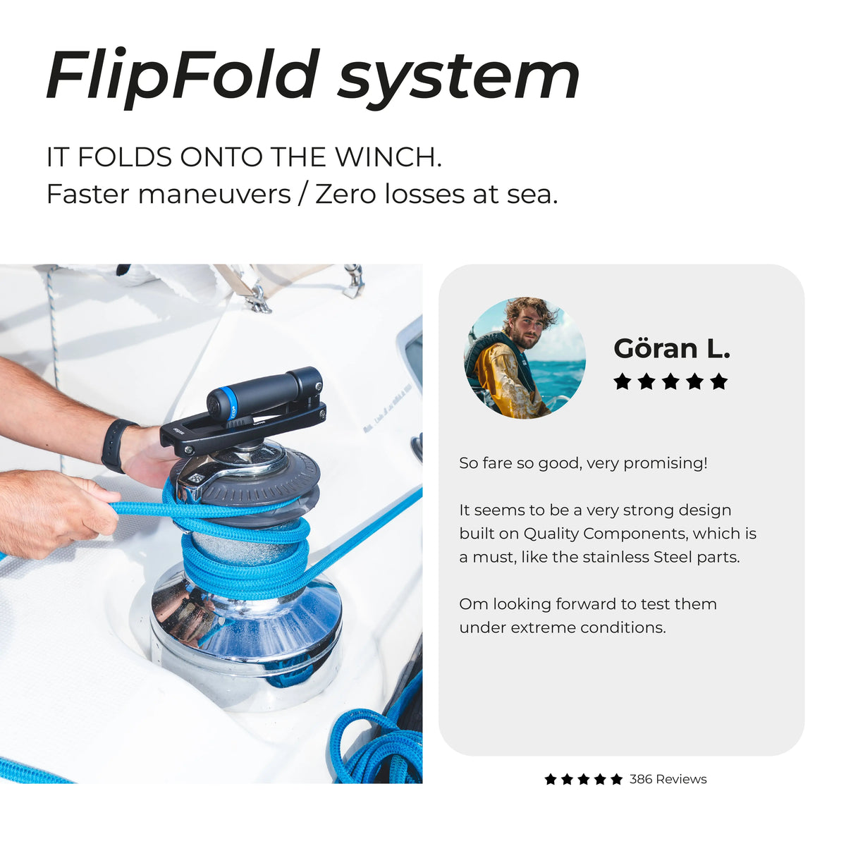 Flipper - Max Foldable Winch Handle — front view