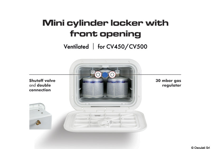 Plastic locker for two CV 500 gas cylinders - foto originale Osculati Srl