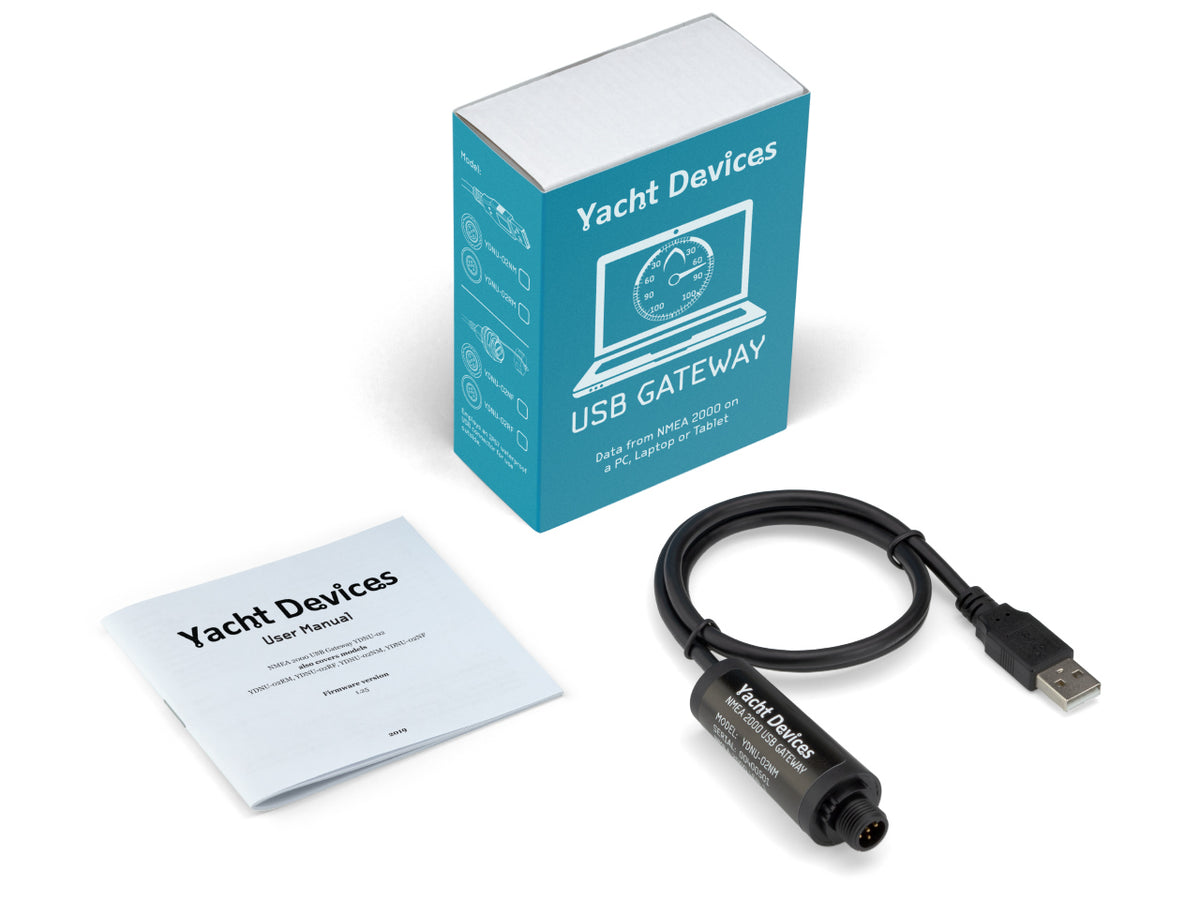 Yacht Devices NMEA 2000 USB Gateway YDNU-02 — NMEA 2000 Micro Male + USB Type A Male