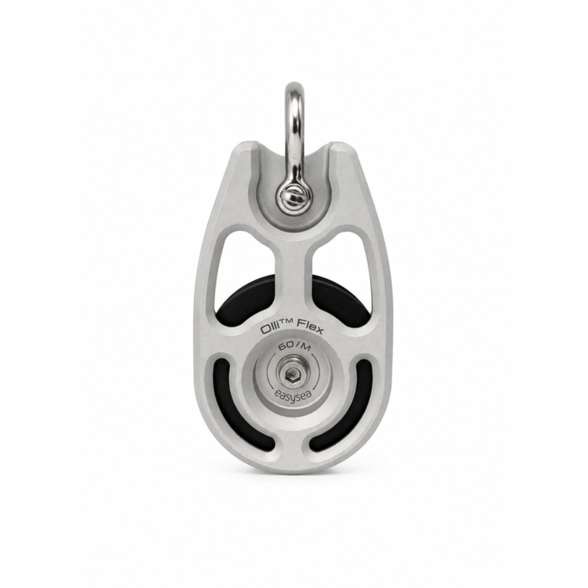 Easysea Olli Flex 50 M modular sailing block in single configuration, front view on white background