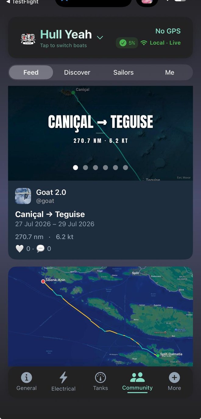 Feed della community con la scheda del viaggio Caniçal Teguise